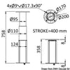 Round-Alu electrical table pedestal