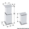 SQUARE electrical pedestal 2-/3-stage 24V 12mm/sec