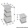 SQUARE electrical pedestal 2-/3-stage 12V 15mm/sec