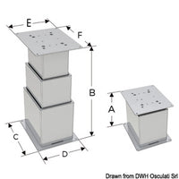 SQUARE electrical pedestal 2-/3-stage 12V 15mm/sec