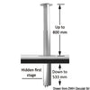 Foldable 2-stage electric table pedestal 12V
