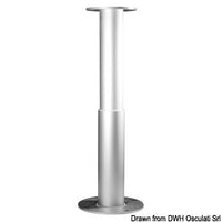 Foldable 2-stage table pedestal 12V 90° swivelling
