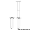 Foldable 2-stage table pedestal 12V 90° swivelling