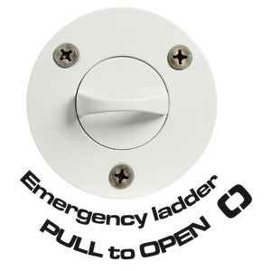 3-step emergency ladder w/ front screws