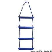 Blue nylon cord ladder, 10 polycarbonate steps
