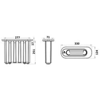 Recess fit emergency ladder suitable to comply with ISO 15085 and ABYC H-41 standards