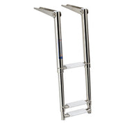 Telescopic narrow ladder AISI316 3 white steps