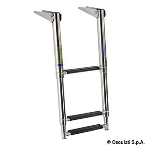 Telescopic standard ladder AISI316 black 3 steps