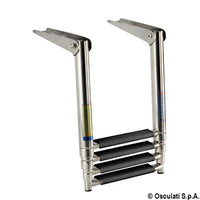 Telescopic standard ladder AISI316 black 4 steps