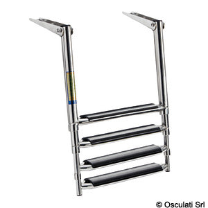 BIG telescopic ladder for platform 4 steps