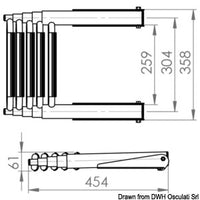 BIG telescopic ladder for platform 5 steps