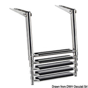 BIG telescopic ladder for platform 5 steps