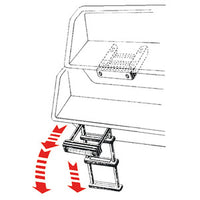 Telescopic foldaway standard ladder AISI316 3 step