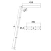 Foldaway ladder standard AISI316 3 steps