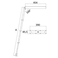 Foldaway ladder standard AISI316 3 steps