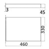 Foldaway ladder standard AISI316 3 steps