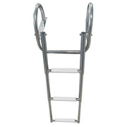 3-step (white) telescopic ladder w/handles