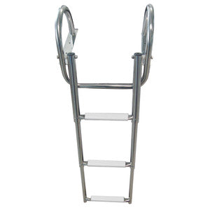 3-step (white) telescopic ladder w/handles