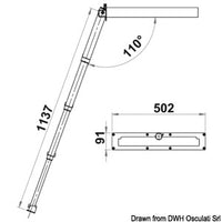 TOP LINE hidden telescopic ladder