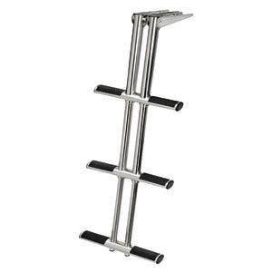 DIVER telescopic ladder 3 steps black