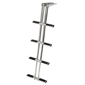 DIVER telescopic ladder 4 steps black