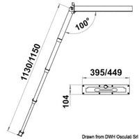 4-step XL telescopic ladder with handle