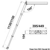 Retractable ladder AISI316 4 oversized steps