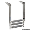 3-step telescopic ladder for platforms oval tubes
