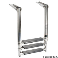 3-step telescopic ladder for platforms oval tubes