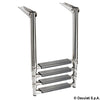 4-step telescopic ladder for platforms oval tubes