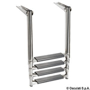 4-step telescopic ladder for platforms oval tubes