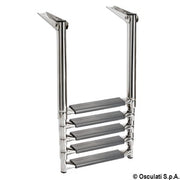 5-step telescopic ladder for platforms oval tubes