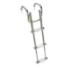 Very compact telescopic ladder with handles for gangplanks