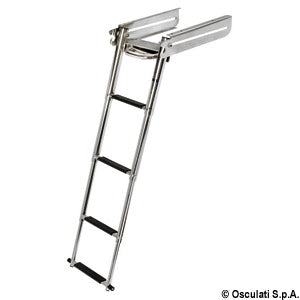 Sliding ladder to be mounted under the platform