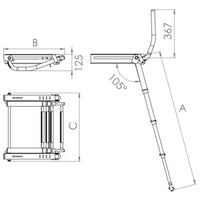 EasyUp under platform ladder 275 mm