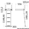 EasyUp built-in telescopic ladder with handles