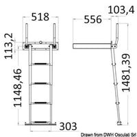 EasyUp built-in telescopic ladder with handles