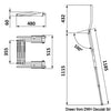 EasyUp Telescopic ladder with handles for installation above the bathing platform