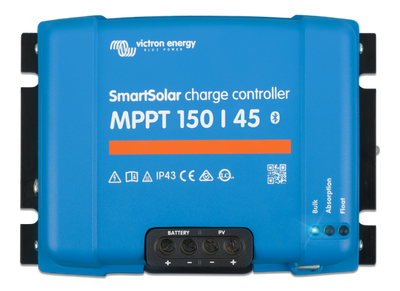 Victron BlueSolar Charge Controller 12/24/36/48v - 150/45 - Terminal Clamp Connection
