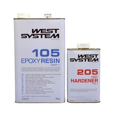 West System 6kg B Pack: 105 Resin+ 205 Fast Hardener 5-65010 WS-105-205B