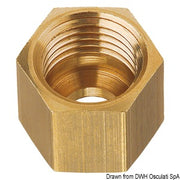 Brass nut for 8-mm copper tube, M14 x 1.5F pitch