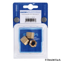 Brass nut for 8-mm copper tube, M14 x 1.5F pitch