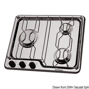 Techimpex hob unit 3 burners