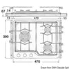 Techimpex hob unit 3 burners