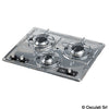 SS flush mount hob unit 3 burners 470x360 mm