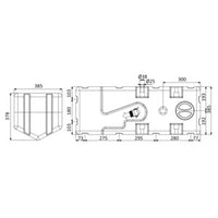 Waste water tank w/macerator 12 V 100 l