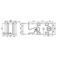 Waste water tank w/macerator 24 V 115 l