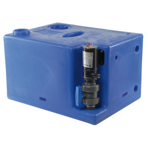Waste water tank w/macerator 12 V 112 l