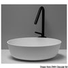 Countertop round sink in Ocritech white Ø 300 mm