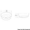 Countertop round sink in Ocritech white Ø 300 mm